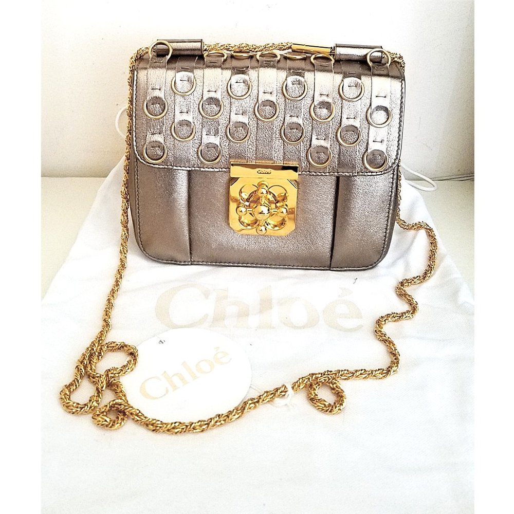 RARE CHLOE ELSIE BRONZE Clover bag BRAND NWT